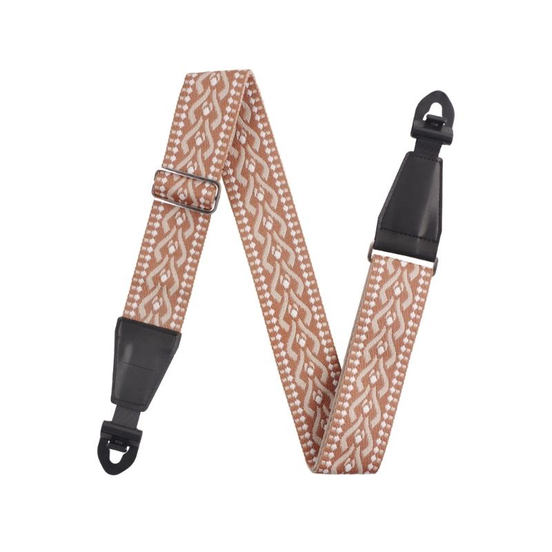 Adjustable Guitar Strap Acoustic Guitar Shoulder Belt Strap with Leather Ends Stringed Instrument Accessories