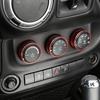 3X Air ConditionButton Knob Ring Trim For Jeep Wrangler JK 11-17 & Compass 10-16