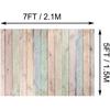 BELECO 7x5ft Fabric Colorful Wood Backdrop Easter Pastel Colored Wood Planks Photography Backdrop Easter Decor Birthday Party Baby Shower Boy Girl