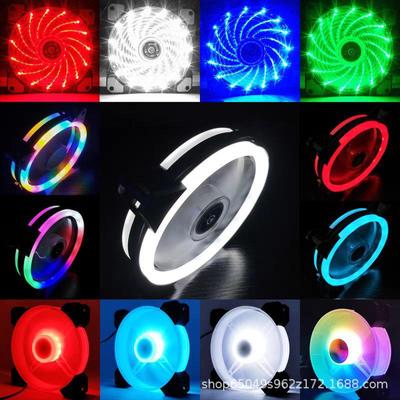 Ventola di Raffreddamento Silenziosa a LED RGB da 12 cm per Case di Computer Desktop