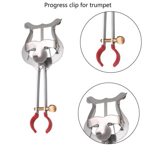 Bstinay Trumpet Lyre Sheet Clip, Music Score Holder for Marching Band, Metal, Silver