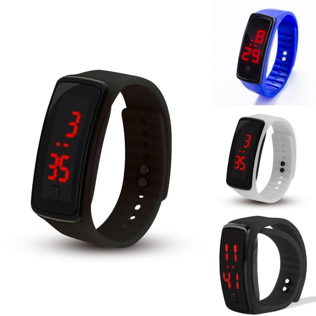 Childrens Digital Led Electronic Watch With Plastic Band For Kids And Students