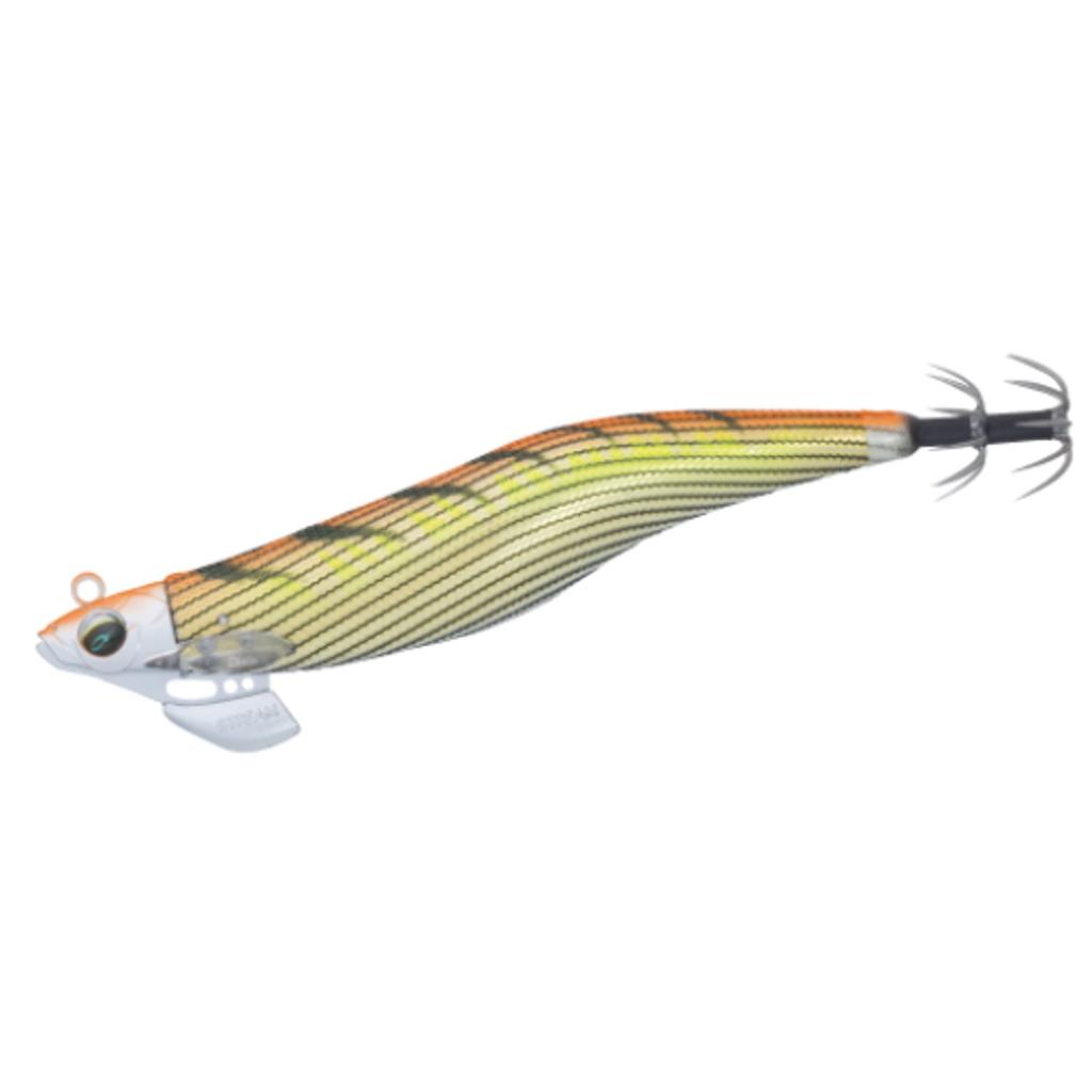 Daiwa Emeraldas Stream Egi Orange Cedar 3.0 Lure, Gold-Striped