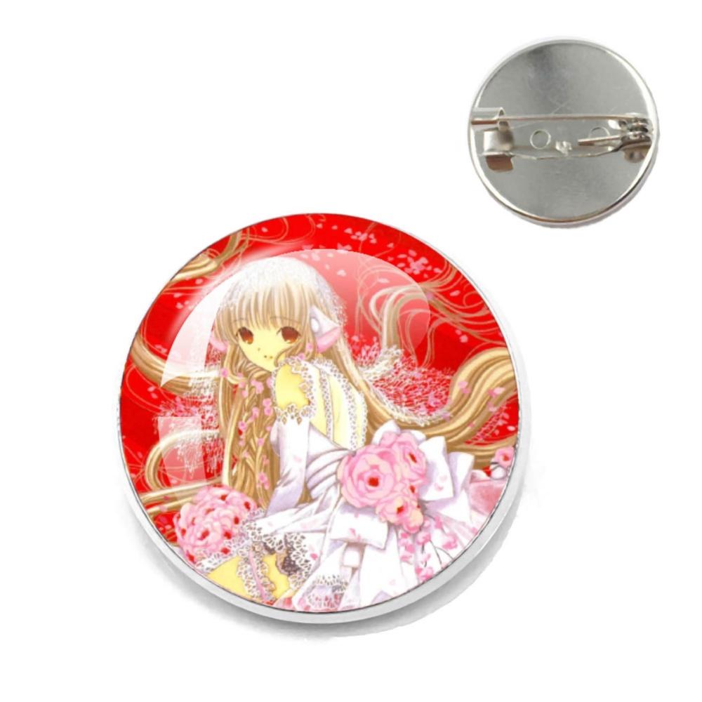 Anime Chobits Pin Metal Brooches Cute Collar Lapel Pin  Chi Cute Creative Funny Cartoon Badge Brooch Hat Lover Jewelry Gift