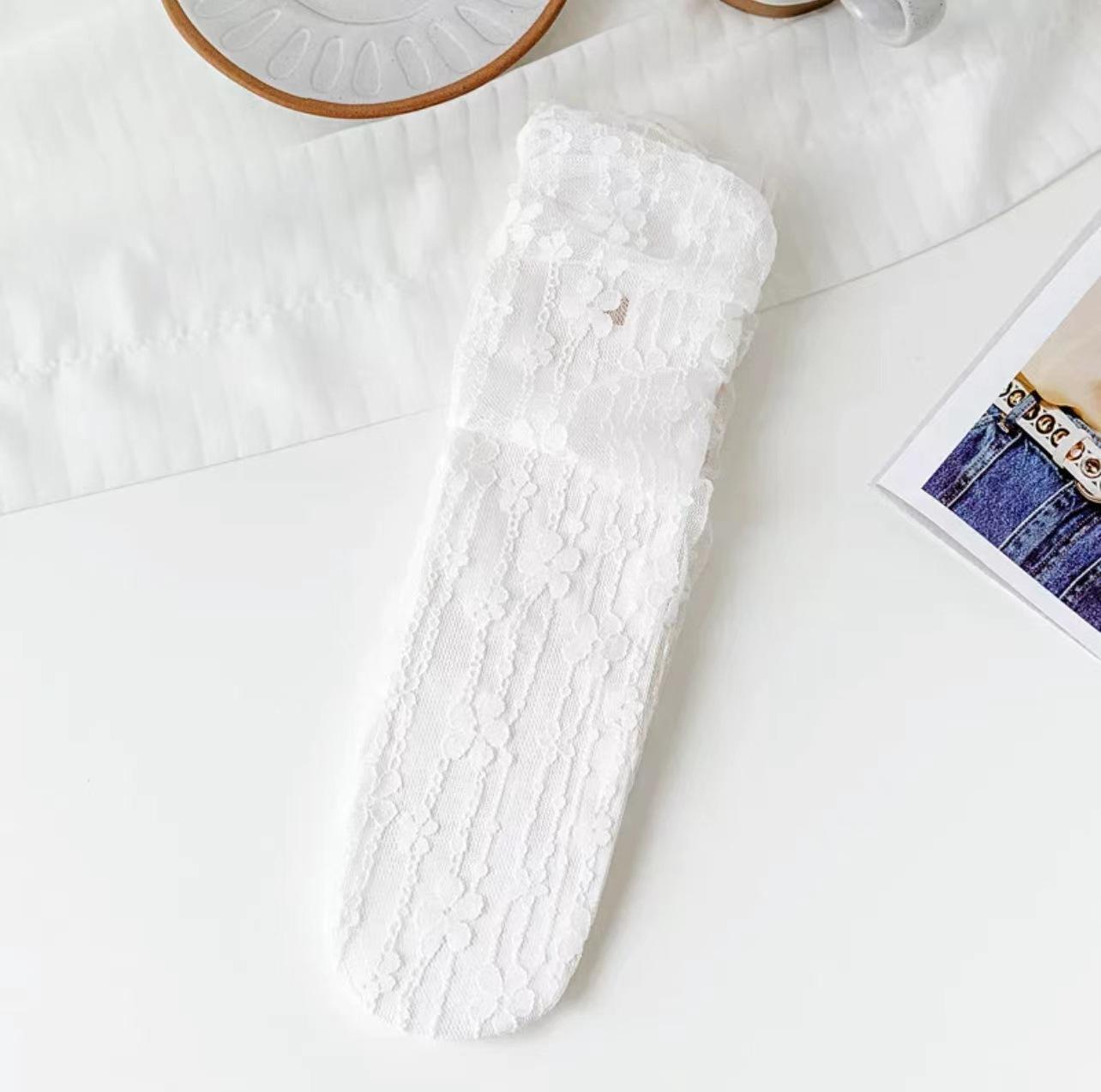 Ladies Summer Korean Japanese Mesh Cotton Ankle Socks Girls Transparent Sheer Flower Socks for Women 35-39