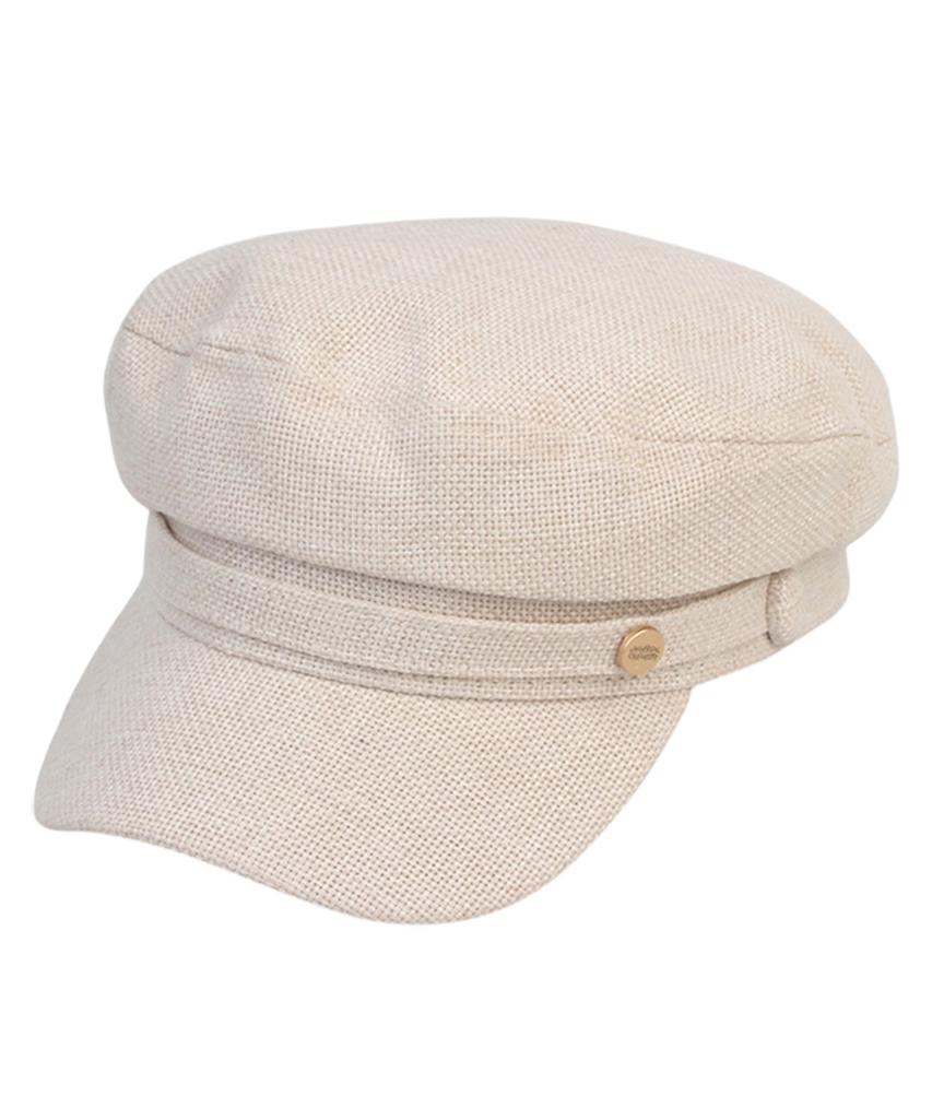 Yunibeosyeolkemiseuteuli Linen Logo Ivory Marine Cap