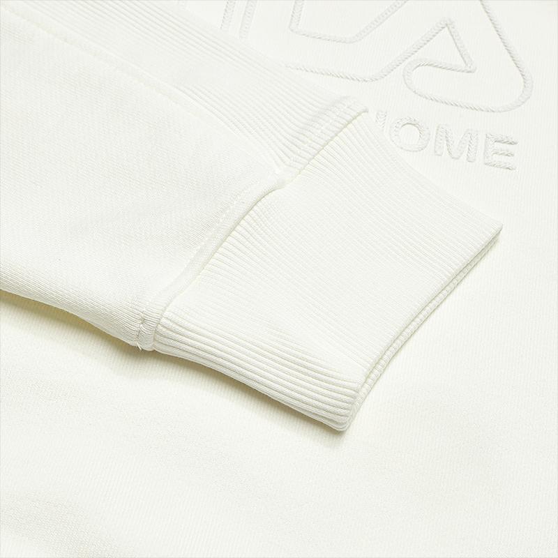 Fila Πρωτότυπο Casual Κλασικό Ευέλικτο Μαλακό Άνετο Φαρδύ Πουλόβερ Φούτερ Γυναικείο φούτερ Ανοιχτό Λευκό F11W549207FIV