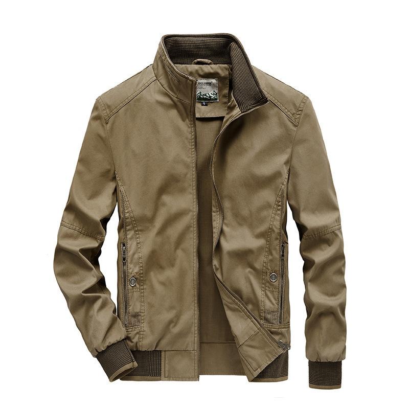 

Мужская застежка Four Seasons, новая повседневная одежда для мужчин среднего и молодого возраста, воротник-стойка, весна и осень, свободный кардиган, куртка XXXXL