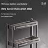 Stainless Steel 3-Tier Spice Rack with Knife Holder