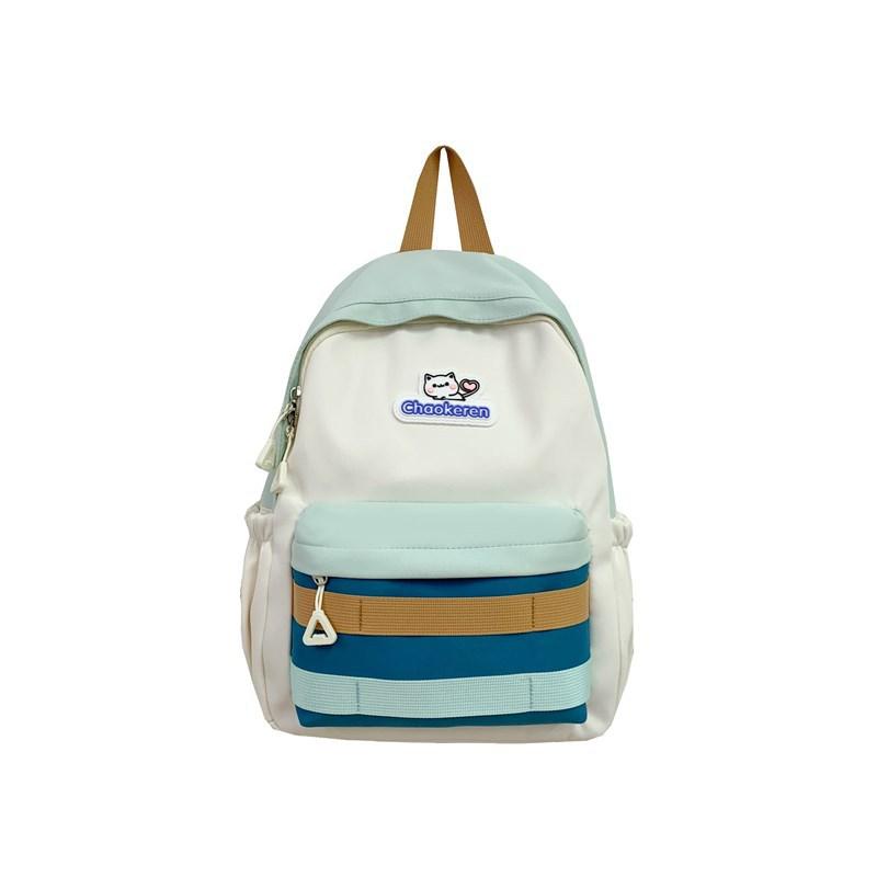 New Small Fresh Contrast Bag Light and Casual Outdoor Backpack High capacity Backpack for Junior and Senior High School Students.