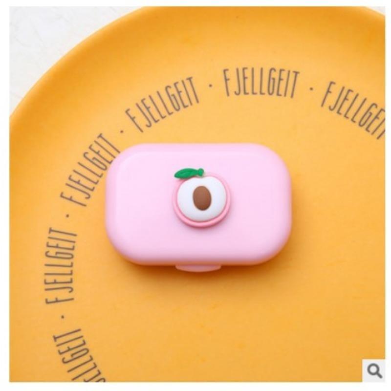 1pc Ins Letter Print Contact Lens Case Contact Lens Companion Box Beauty Eye Box Portable Contact Lens Box with Mirror Tweezers