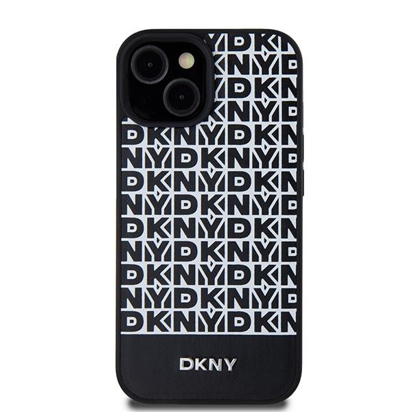 Dkny Dkhmp15Spsospk Iphone 15 / 14 / 136.1 Czarny/Black Hardcase Leather Printed Pattern Metal Logo Magsafe