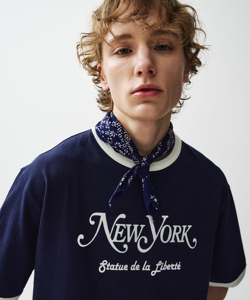 ECORR [Unisex] Classic City Ringer T-Shirt_Navy
