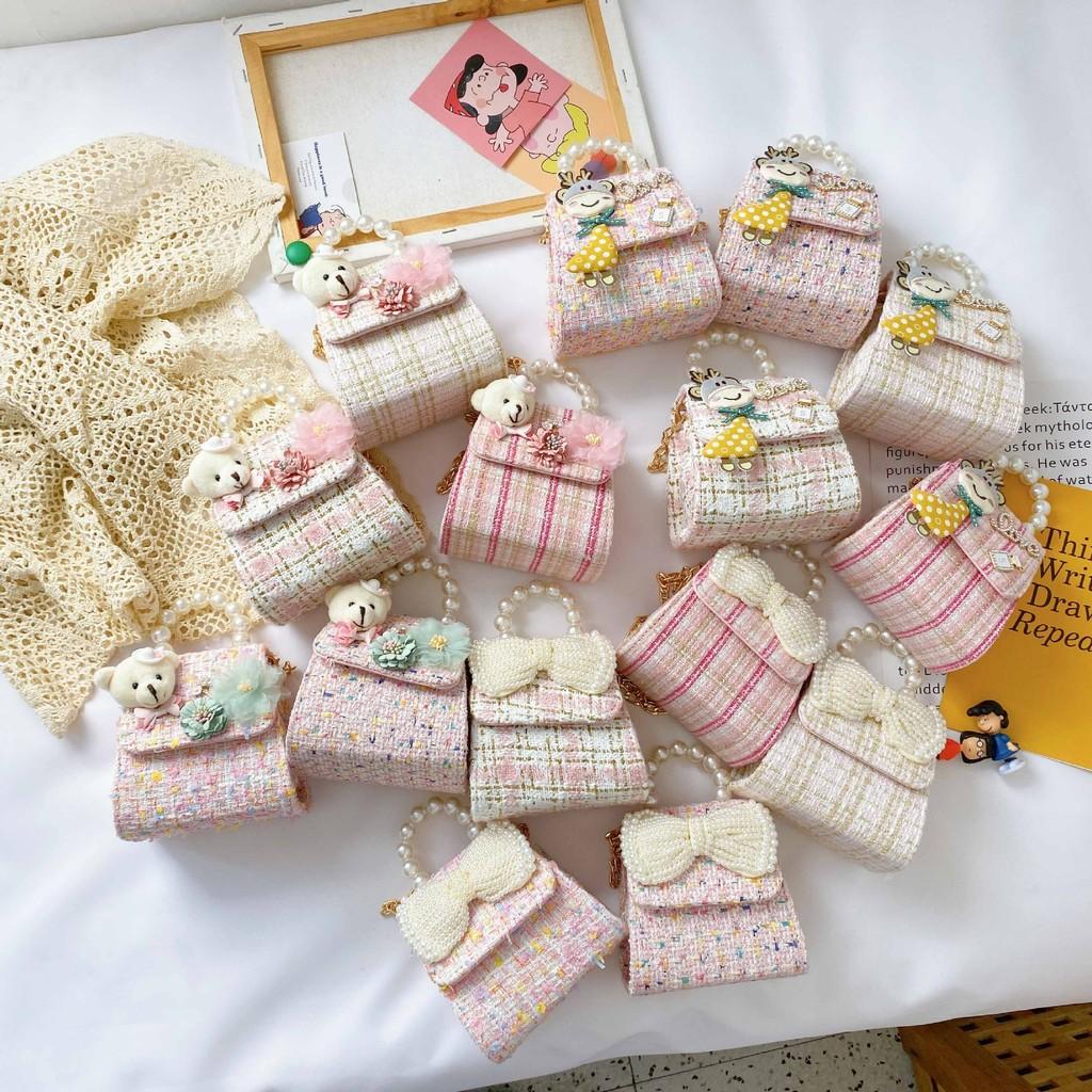 Adorable Mini Children's Crossbody Bag Cute Princess Style Soft Canvas Fashionable Design For Girls With Colorful Options