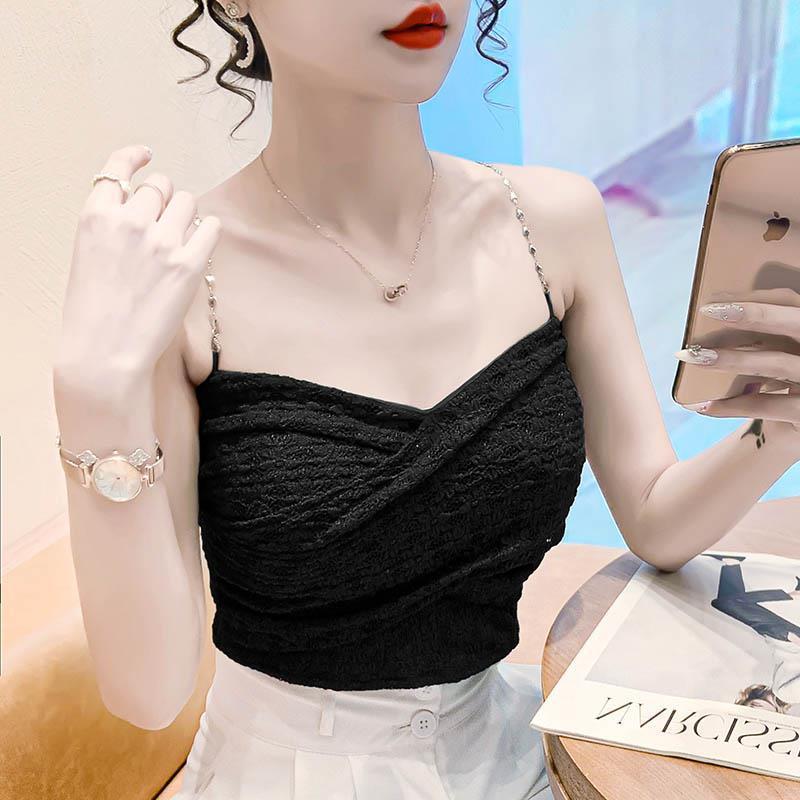 2026 Summer Women’s Cross Wrap Bustier Camisole - Versatile Sexy Back Short Top for Inner or Outer Wear