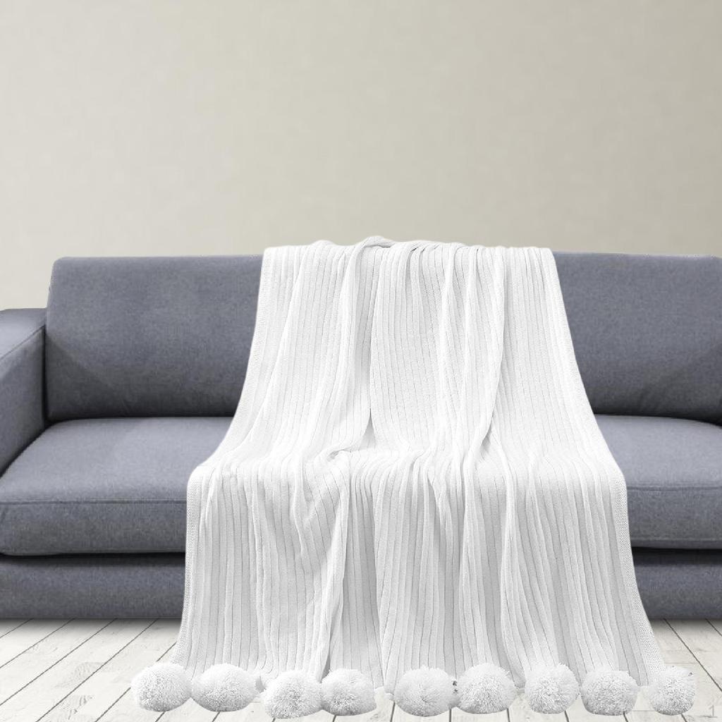 Decorative Blanket Tissue with A Gentle Welcoming Ball 39.37 Inx41.34 Inches for Women
