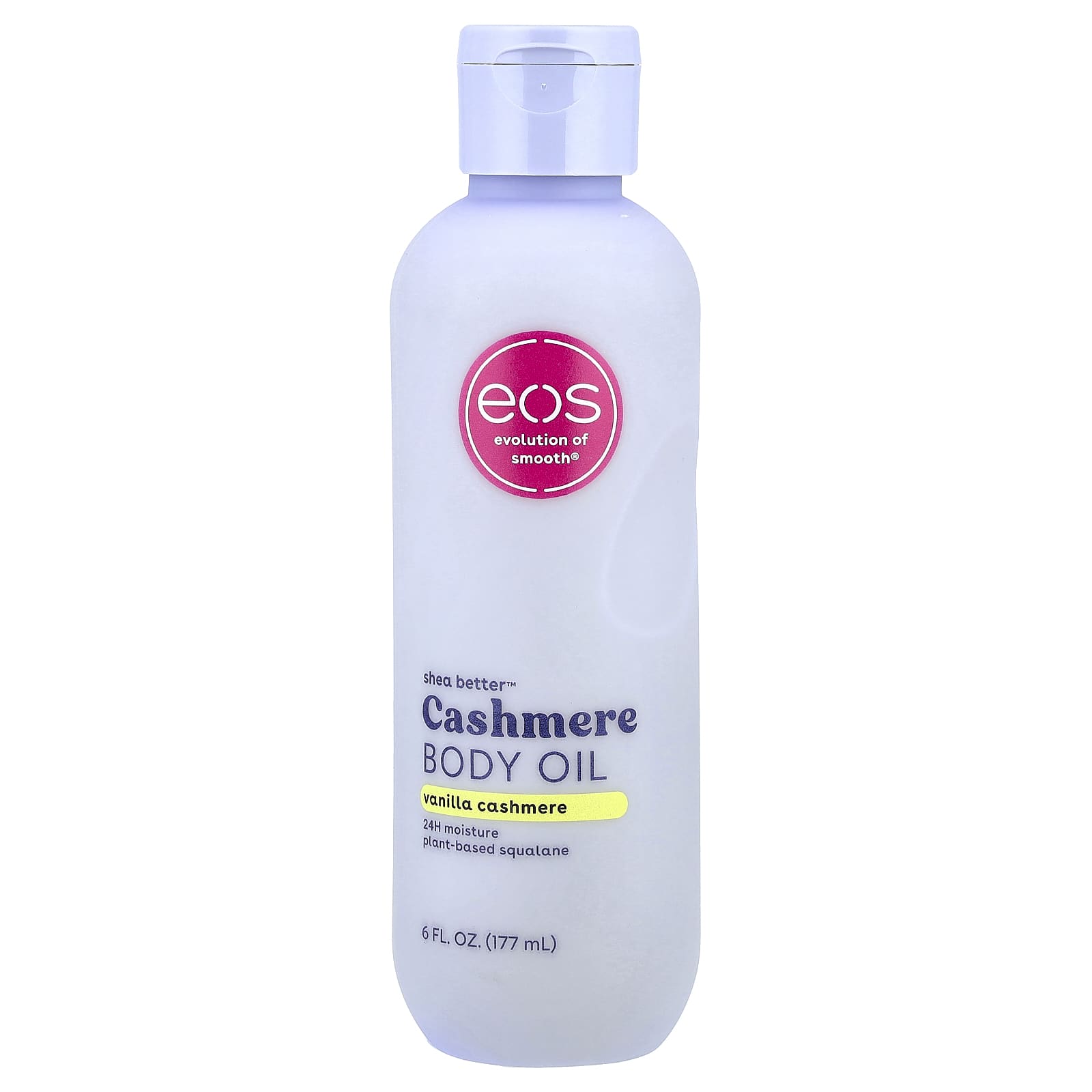 EOS, Shea Better™, Kašmírový tělový olej, Vanilkový kašmír, 177 ml (6 fl oz) white