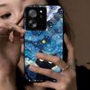 Case for Xiaomi 13T Pro Anime Black Cat Starry Cloud Print Phone Cover Acrylic Hard Back Shell With Flexible TPU Edge