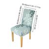 Elegant Embroidery Stripe Chair Cover Elastic Knitting Printed Seat Seatch Universal Size Chair Slipcover Home Dining Seat Decor
