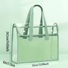 PVC Self Stick File Bag Large Capacity Waterproof Expandable Document Folder Transparent Handheld Portable Storage Organizer For Office School Home