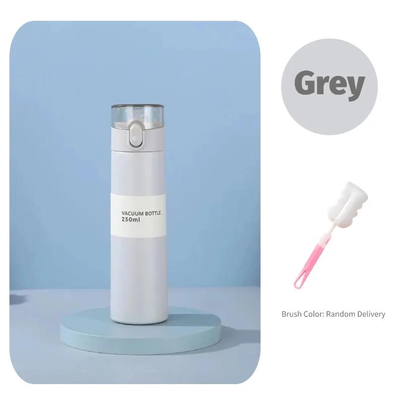 150/250ml Stainless Steel Thermal Water Bottle With Straw Mini Thermos Cup for Tea Coffee Mug Travel Vacuum Flasks Insulated Cup