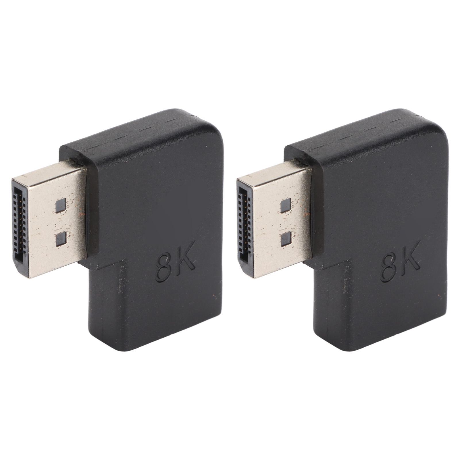 

2pcs Displayport Extender Same Screen Display 7680x4320 Resolution Stable Reliable Compact Lightweight DP Connector