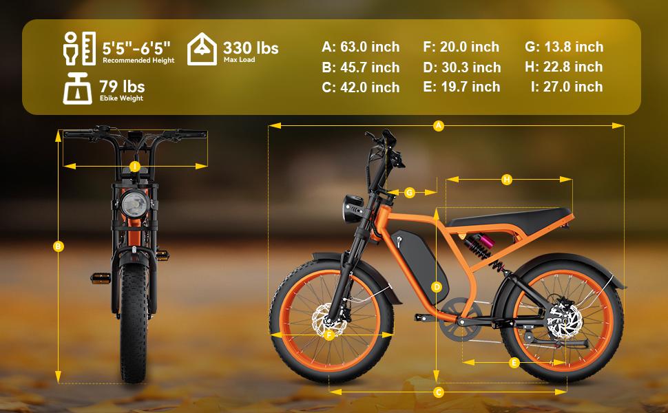 Bluvall Su8 Fat Tire Electric Bike 20*4.0 Wide Tire Long Range Off Road E-Bike