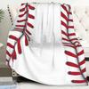 Baseball Strawberry Pattern Blanket Flannel Soft Comfort Home Blanket Warm Blanket Birthday Holiday Gift