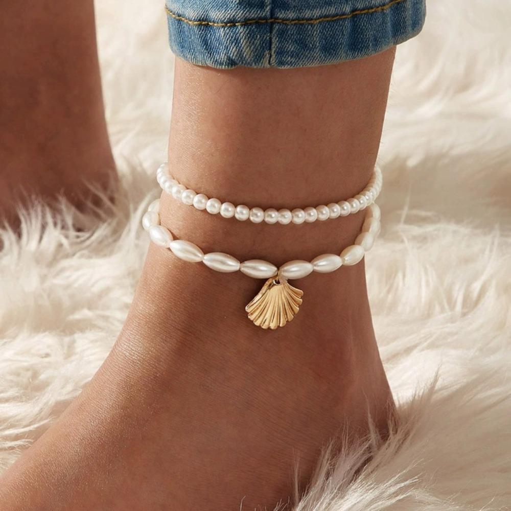

Beaded Summer Beach Anklets Bohemian Starfish Anklet Vintage Shell Ankle Chain Barefoot Wear 1
