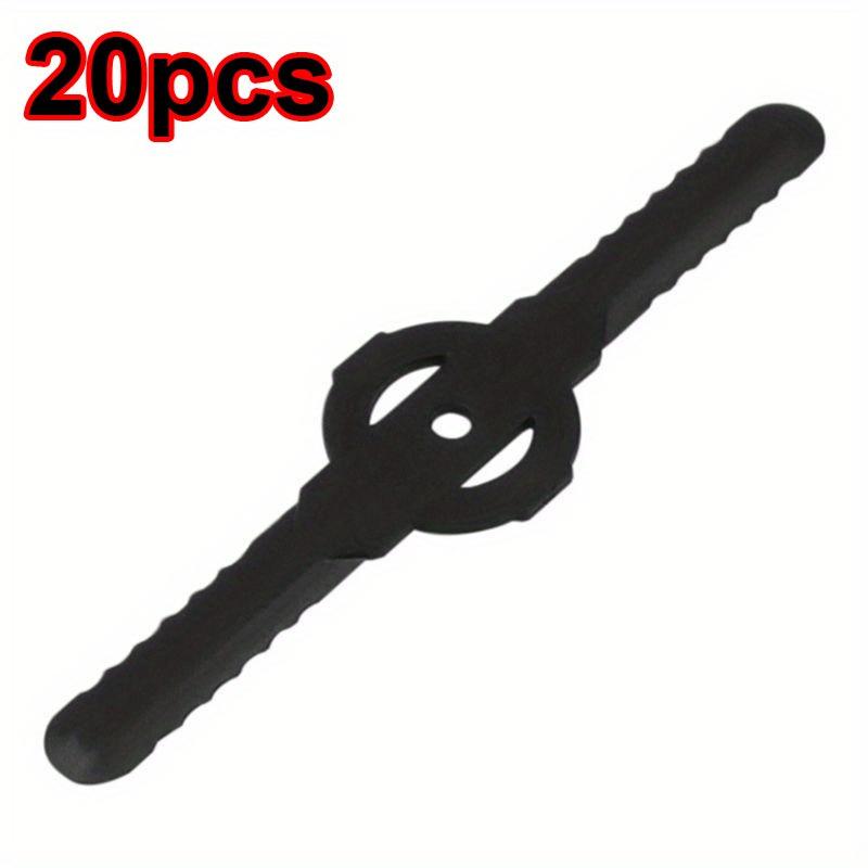 

20 шт. Прочные пластиковые сменные лезвия для газонокосилки, садовая лужайка, электрическая газонокосилка, длинное лезвие, сменные аксессуары чёрный