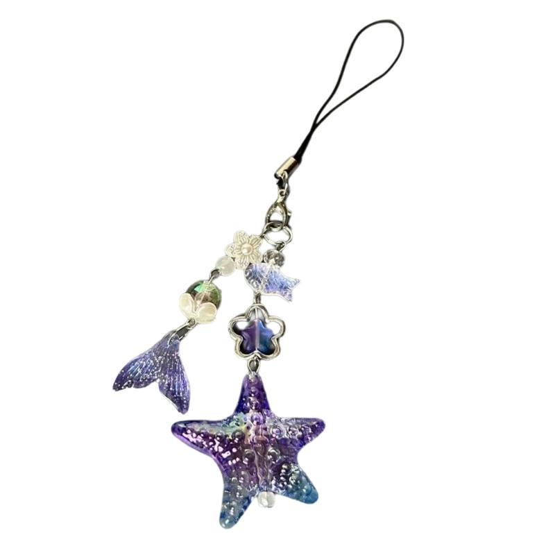 Handcraft Mermaids Keychain Acrylic Phone Strap Lovely Bag Accessory Unique Designs for Friend and Family