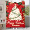 Christmas tree letters digitalprinted polyester Bedroom velvet flannel soft sofa cover blanket Fleece soft sofa cover blankets