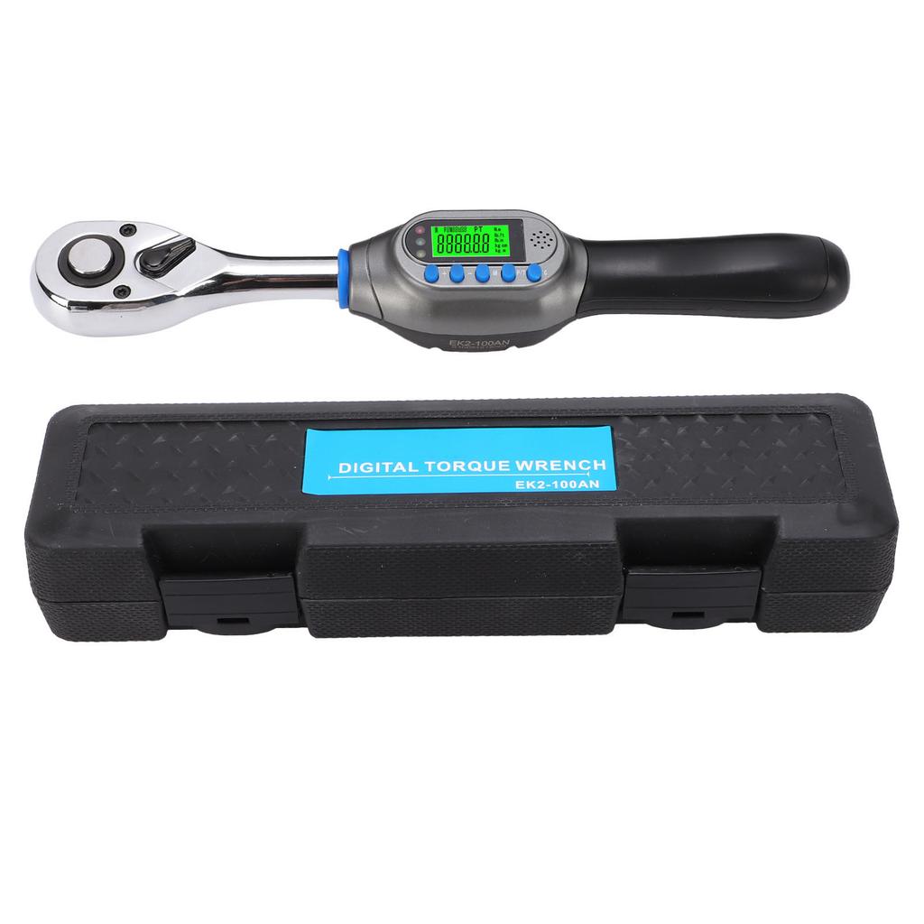 Digital Torque Wrench 1 2in 5 100N.m Electric with Sound Light Reminder + 2percent Accuracy 5 Units 2 Modes 10 Sets