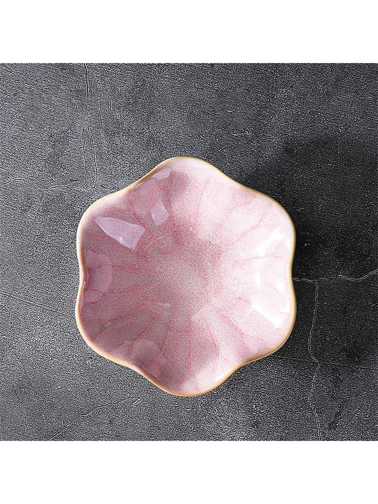 1pc Ceramic Petal Shaped Jewelry Tray, Simple Irregular Jewelry Plate for Jewelry Storage, Display, Storage or Home Decoration
