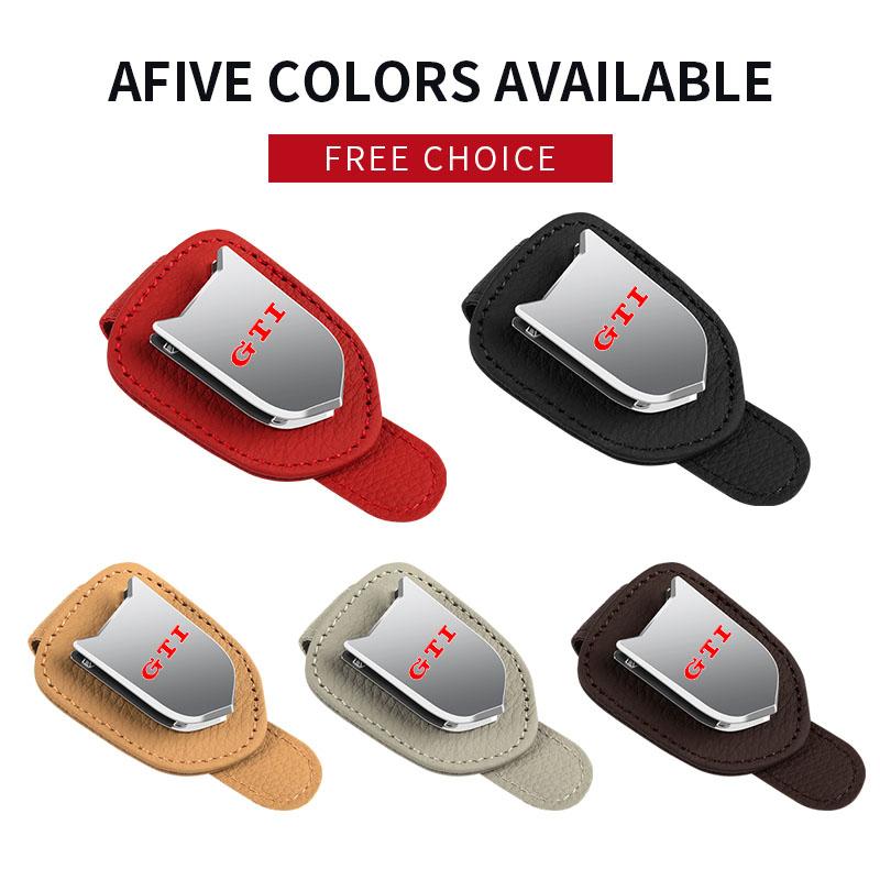 Efg1 1Pc Auto Sun Visor Glasses Box Sunglasses Clip Card Ticket Holder Stand Caps For VW GTI Jetta MK5 Golf Passat OEM 3B7 601 171
