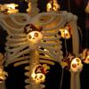 1pc Halloween Pirate Skull String Light 10/20LED Hanging Atmosphere Lamp For Home Haunted Houses Indoor Festival Party Decor