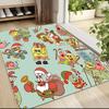 Christmas Spongebob Party Carpet Rug Soft Washable Anti Slip Home Living Room Sofa Mats Personalized Christmas Rug