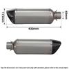 430 Titanium Alloy Exhaust Pipe Tail for Motorcycles & Scooters, Large Hexagonal 60MM.