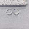 Vintage Silver Color Circle Charm Hoop Earrings for Women Jewelry Accessories