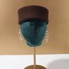New Hard Top Wool Felt Berets Concave Top British Retro Vintage Fedoras Hats Pillbox Cap Wedding