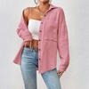 Women's Casual Fashion Shirt With Shoulder Down Long Sleeved Shirt