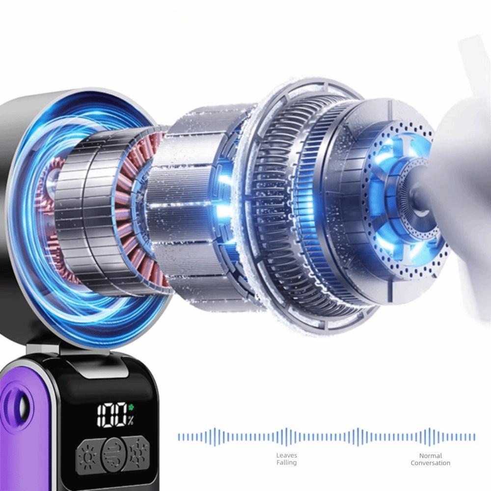 Lightweight Construction Handheld Fan Flexible Folding Design Desktop Fan  Travel Use