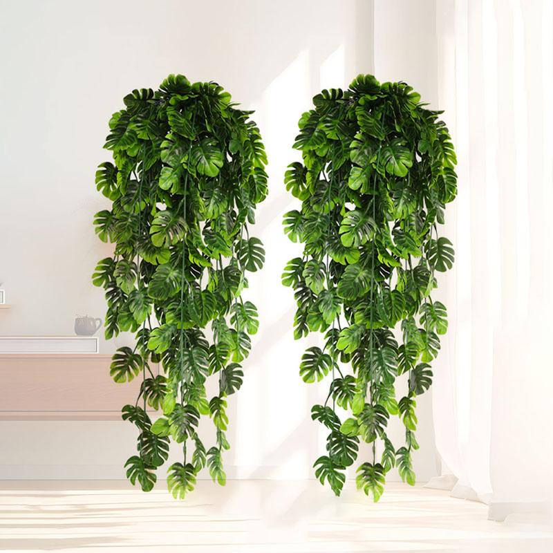 Artificial Plant Long Vine Morning Glory Hanging Flowers Fake Hanging Giant Flower Plant Wedding Balcony Garden Decoration