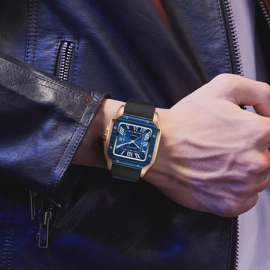 Santos Striped Duke of Lorraine 1982 Automatic Mechanical Men's Watch