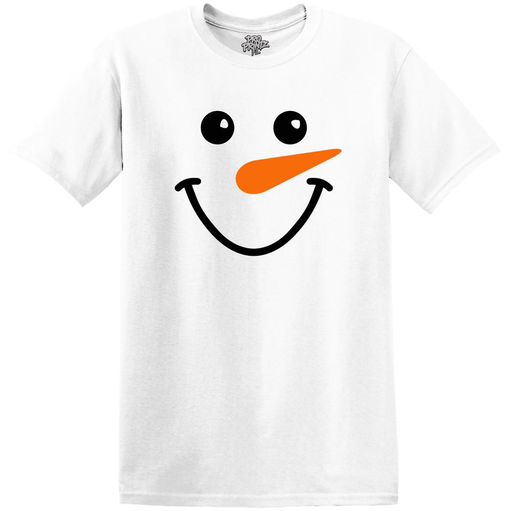 Christmas Snowman Face T-Shirt 4XL