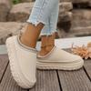 Winter 2025 New Cashmere Warm Boots Thick Sole Heelless Cashmere Shoes Warm Shoes Slippers Covered Half Mop Shoes Women Boots