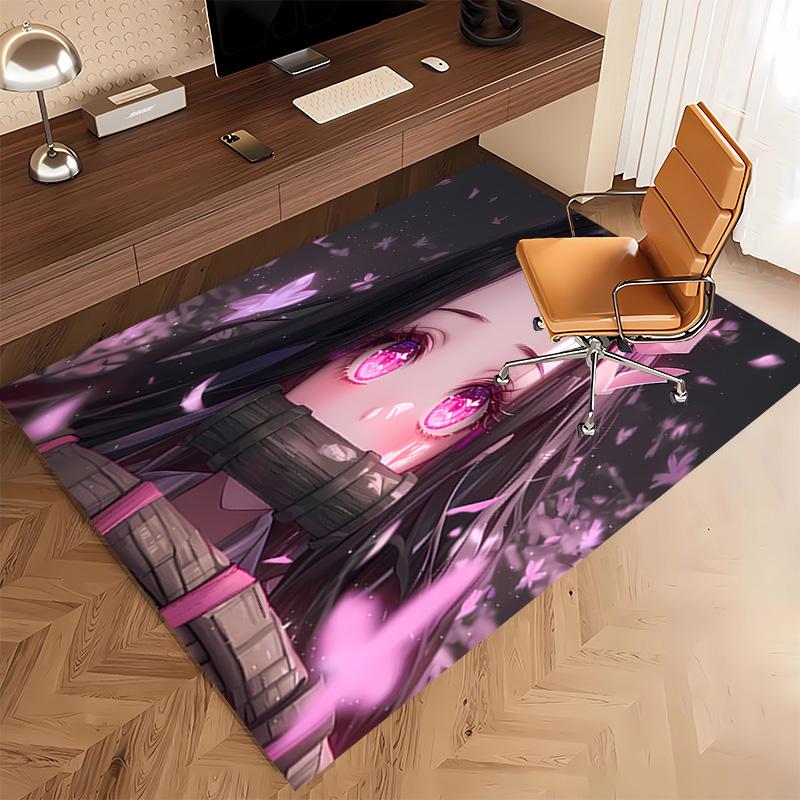 Kamado Nezuko Print Area Rug - Soft,Washable Non-Slip Indoor Mat,Living Room,Home Office Decorative Rug