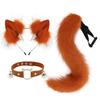 Plush Cat Ears Headband Cat Tail Accessories Collar Cute Cat Girl Animal Ears Hair Accessories Animal Tail Collar Accessories Set