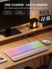 Rechargeable RGB Backlit Wireless Keyboard & Mouse Combo with Ergonomic Tilt Keys