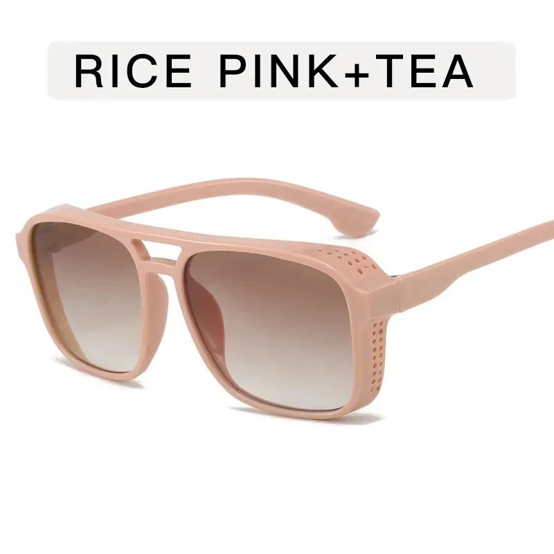 Women'S Fashion New Gradient Color Sunglasses Men'S Classic Square Large Frame Sunglasses Retro Outdoor Driving Sunglasses